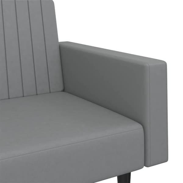 vidaXL 2-personers sofa, grå, kunstlæder