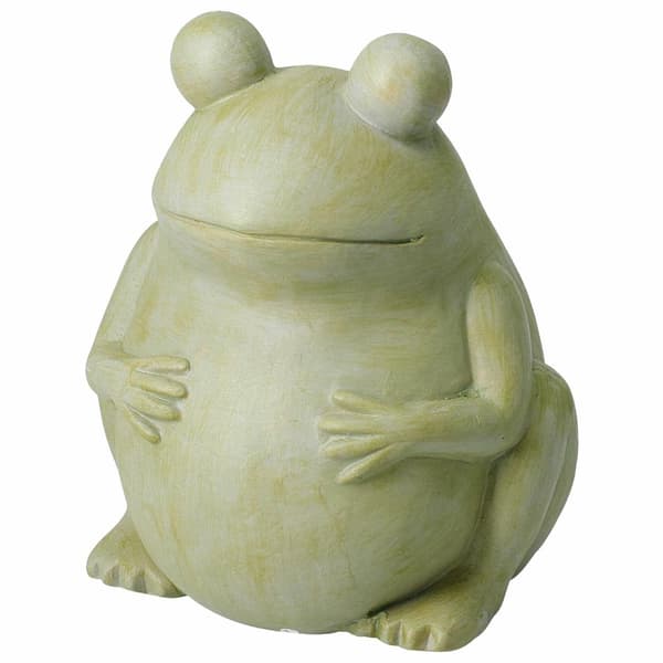 Dekorativ terrakotta frøfigur 20 cm