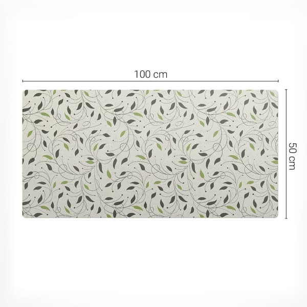 Bordskyddsmatta med trendigt tryck av lövväxter 100x50 cm