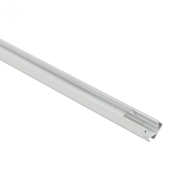 Vit LED-listprofil för hörn + transparent ändlock 1m Ecolight