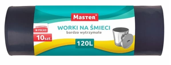 Affaldssække, stærke og meget holdbare, 120 l, 10 stk.