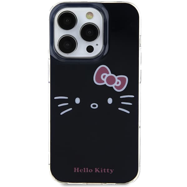 Hello Kitty IML Kitty -kasvosuoja iPhone 15 Pro Maxille, musta