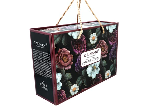 Sæt med 2 kopper og underkopper - Blomsterhistorie (CARMANI)