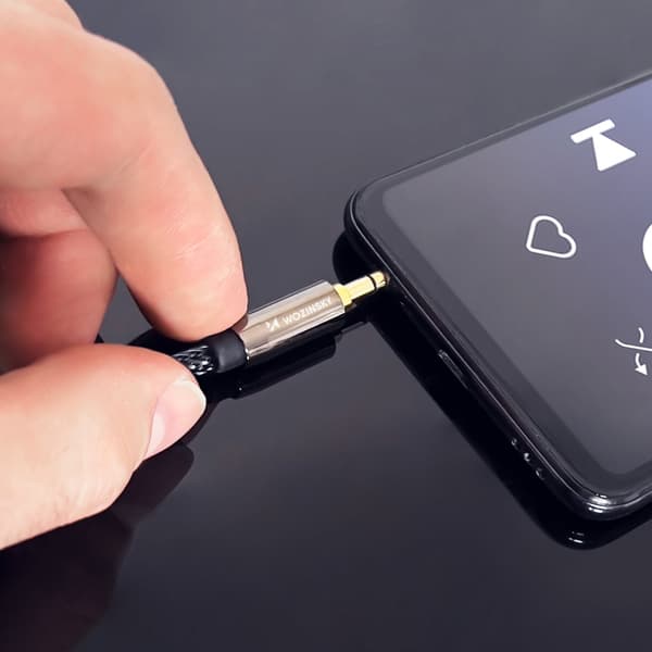 Universal minijack AUX-kabel 3m svart