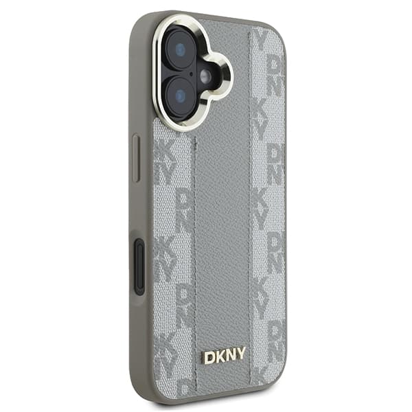 DKNY Magsafe-etui med ternet mønster til iPhone 16, beige