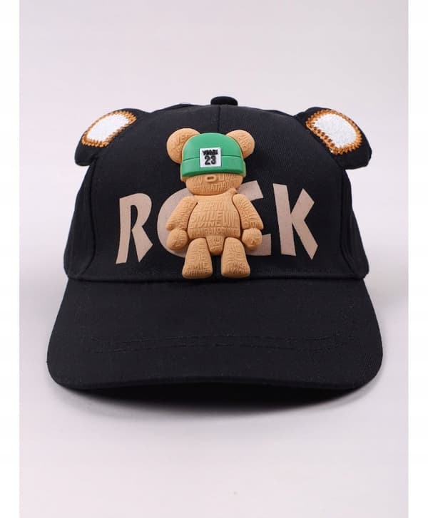 3D SORT BJØRN BASEBALL CAP YO! 50/54 £031G