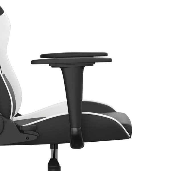 vidaXL gamingstol, sort og hvid, kunstlæder