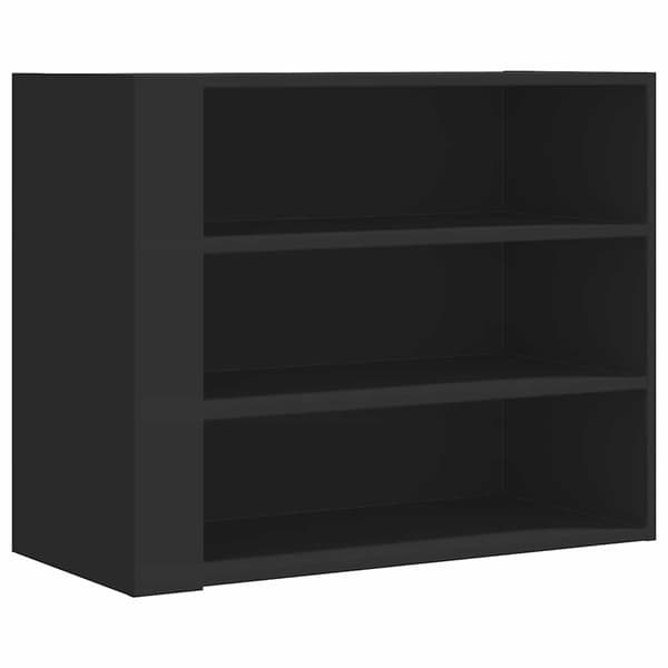 vidaXL vægskab sort 75x35x60 cm træbaseret materiale