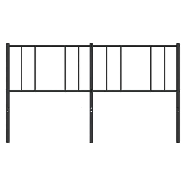 vidaXL metalsengegavl, sort, 200 cm