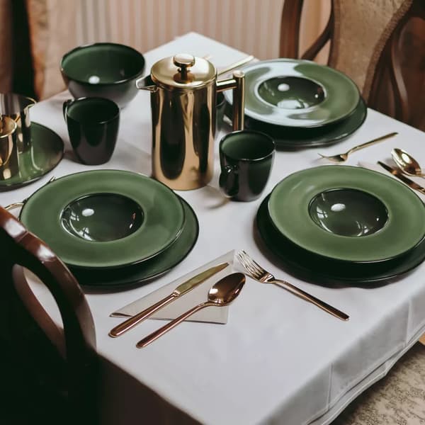 MOSS porcelænsskål 15 cm grøn DUKA