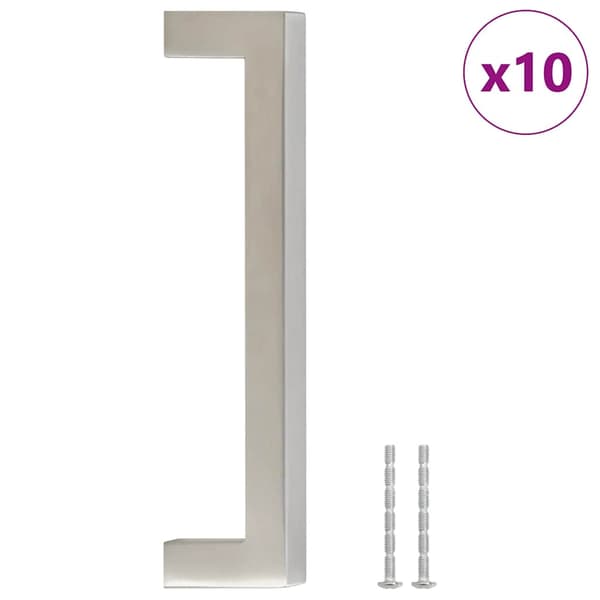 vidaXL skabsgreb 10 stk. sølv 128 mm rustfrit stål