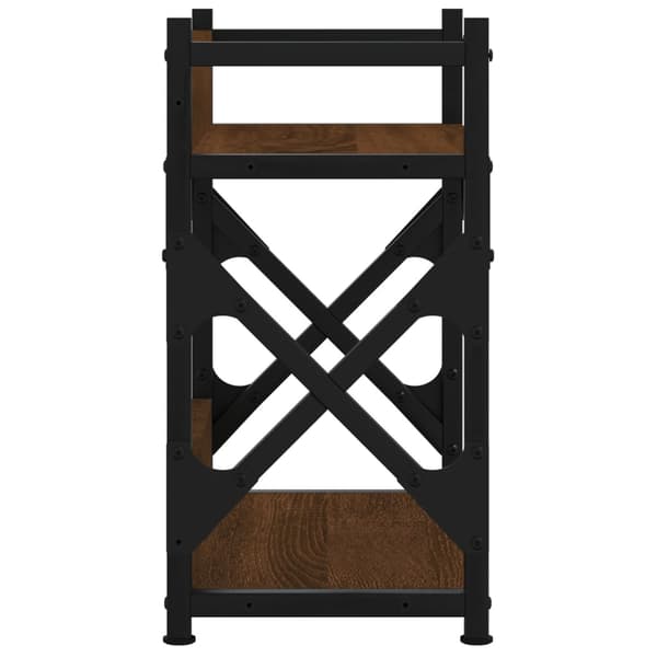 vidaXL 2-lags printerstativ brun eg 40x20x40 cm