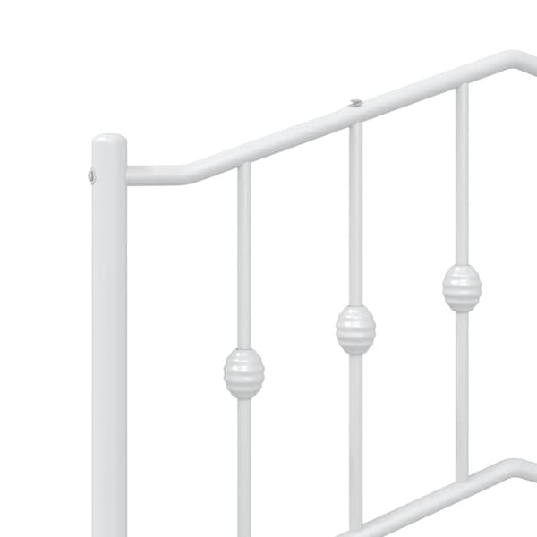 vidaXL metalsengegavl, hvid, 100 cm