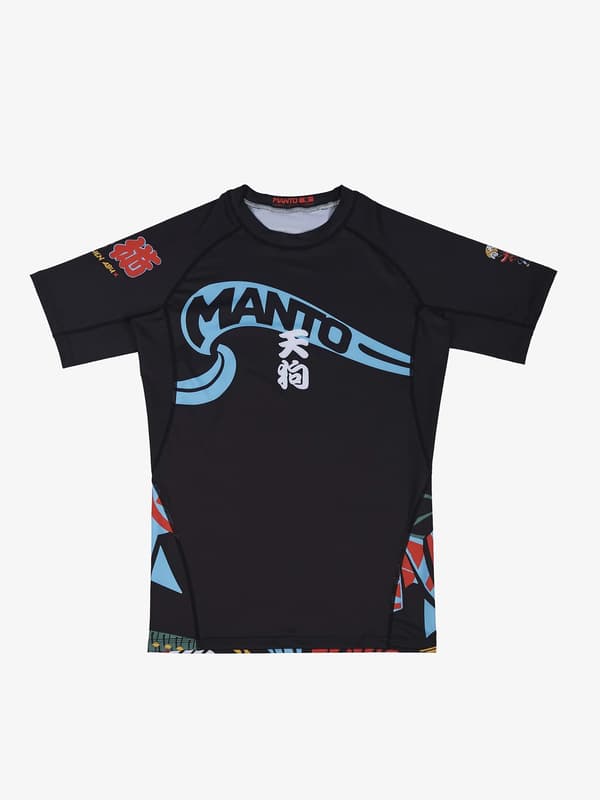 MANTO Herre Rashguard Kortærmet TENGU Sort M