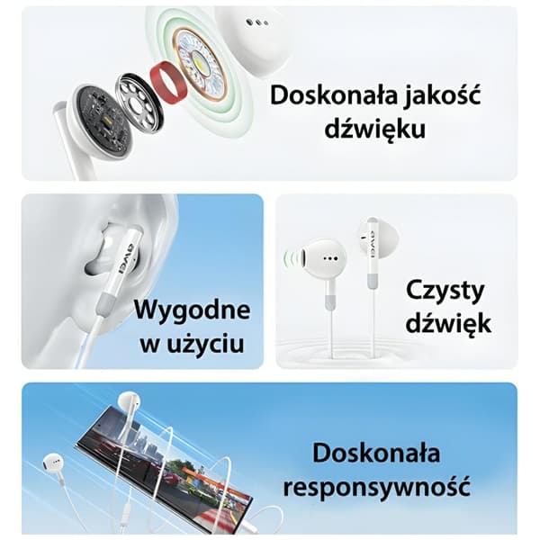 AWEI stereo PC-6T USB-C hörlurar svarta
