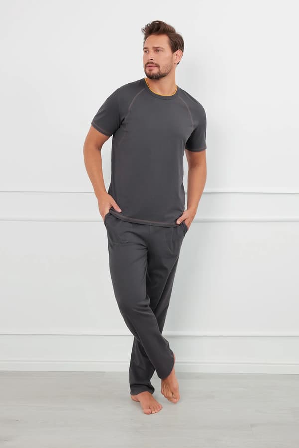 Salomon herrpyjamas, kortärmade, långbyxor, M/L