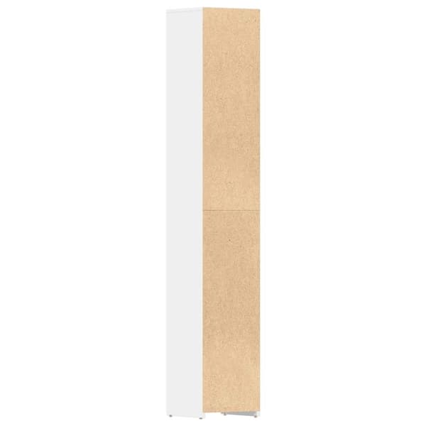 vidaXL badeværelsesskab hvid 30x30x183,5 cm spånplade