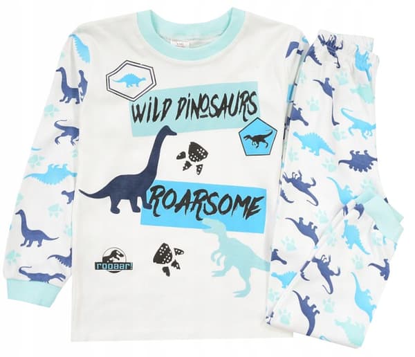 POJKPYJAMASSET, bomull, DINOSAURIER, 5 J20ą