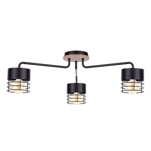 Loftlampe 3xE27 CASA SORT TRÆ