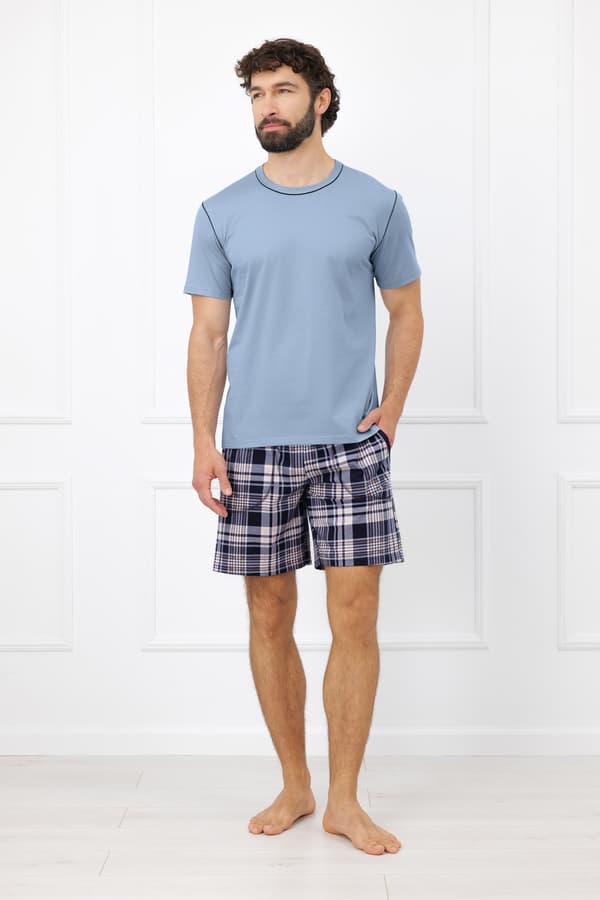 Edwin herrpyjamas kortärmad, korta byxor XL