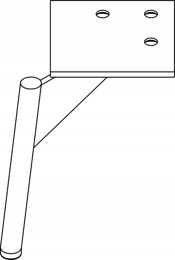 Møbelben til sovesofa sort MAT loft H150 holdbar SL030