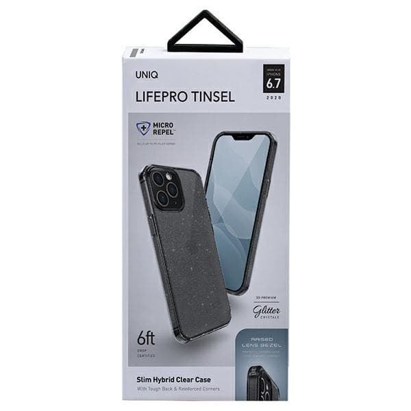 UNIQ LifePro Tinsel-etui til iPhone 12 ProMax 6,7" sort/damprøg