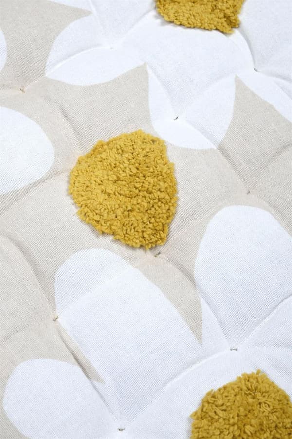 CAMILLE stolehynde 3D blomster 38x38 cm