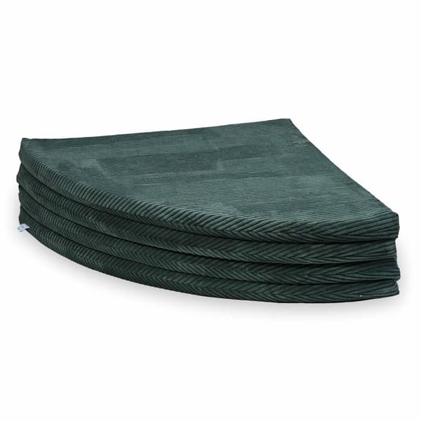 Rund foldemåtte, diameter 160, Corduroy Grøn