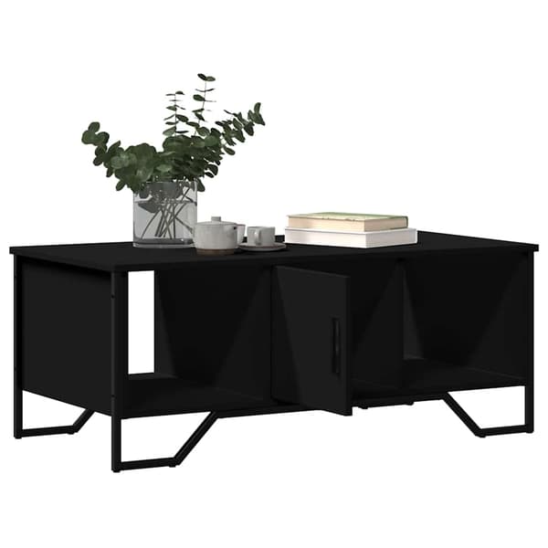 vidaXL sofabord, sort 100x51x40 cm, træbaseret materiale