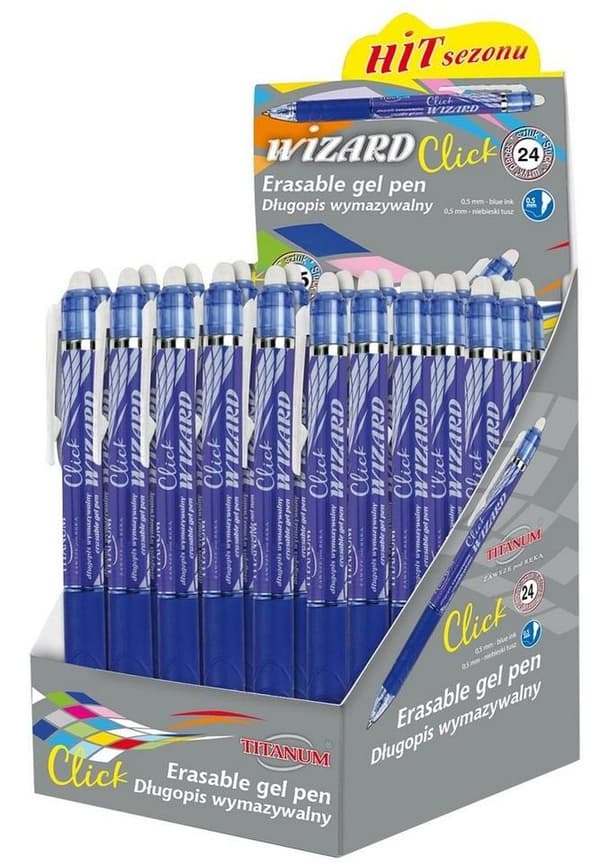 Wizard 0.7 viskelærpen blå (24 stk.)