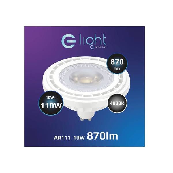 LED-pære hvid 10W AR111 GU10