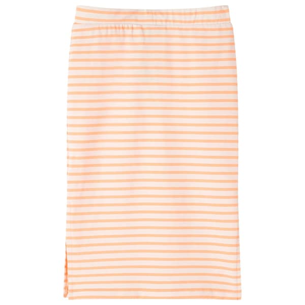 Rak randig barnkjol, fluorescerande orange, 128