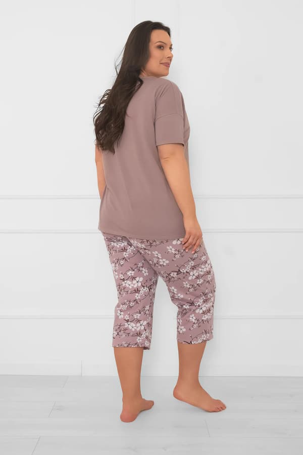 Kvinders pyjamas korte ærmer, 3/4 bukser Kimuri M