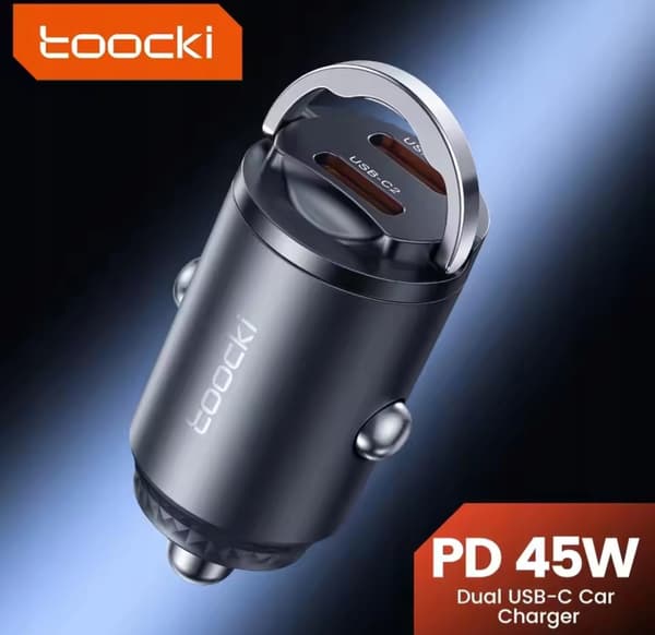 TOOCKI Autolaturi USB-C x 2, 2 x 45W Pd PPS