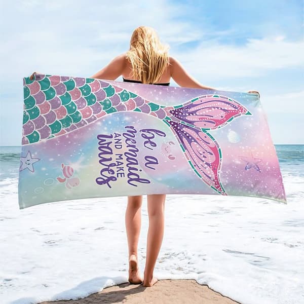 BE A MEMAID rektangulär strandhandduk 150x70 REC54WZ11