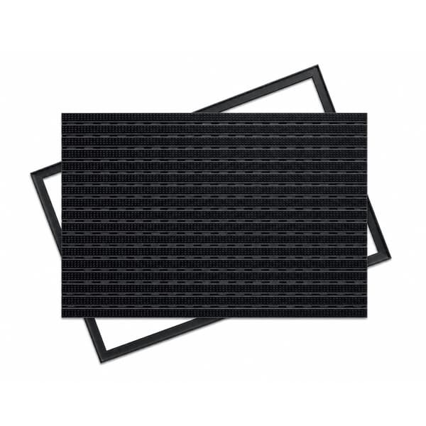 POLENTEX PREMIUM SORT DØRMÅTTE Combi Standard 17 BØRSTE 80x60 RAMME
