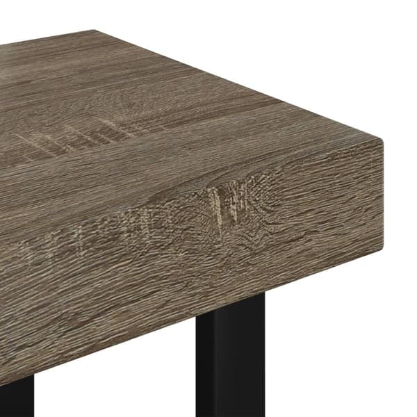 vidaXL sofabord grå og sort 90x45x40 cm MDF og jern