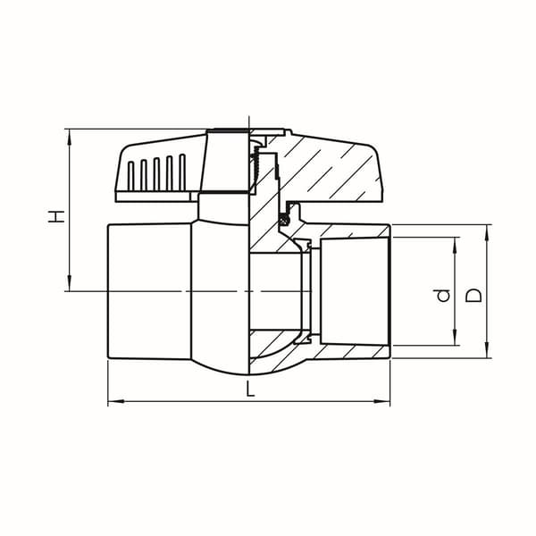 IDMAR Kulventil 3/4" PVC-limmat system - kallvatten