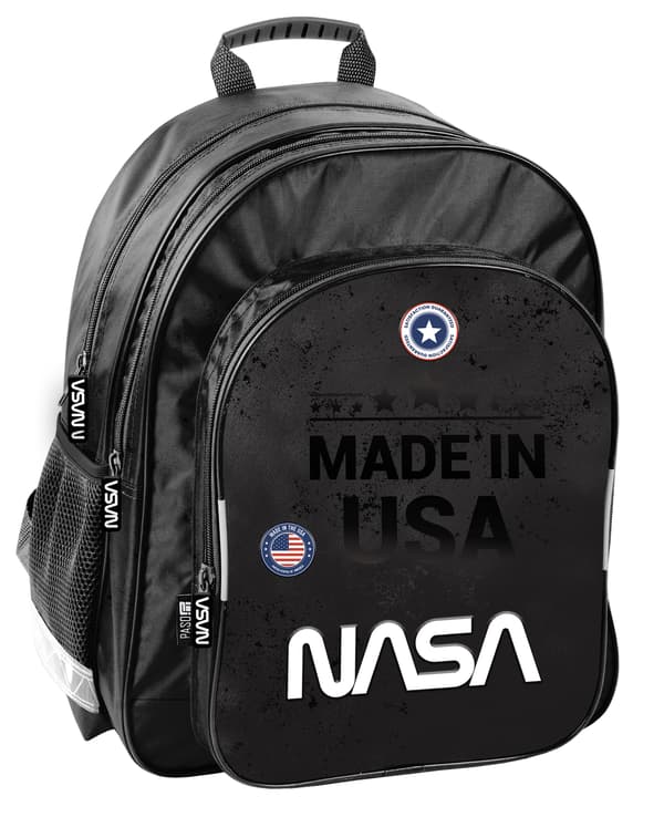 Sort NASA skolerygsæk til drenge 1.-3. klasse