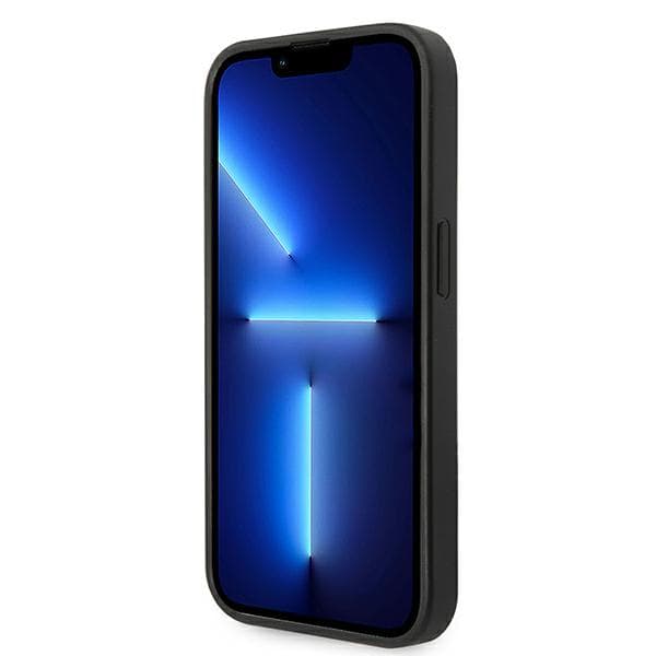 Guess Saffiano -ranneke iPhone 14 Prolle, musta