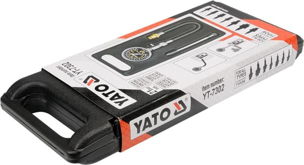 Kompressionstrycksmätare, adaptersats YT-7302 YATO