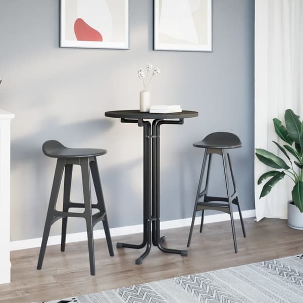 vidaXL spisebord, sort, Ø70x110 cm