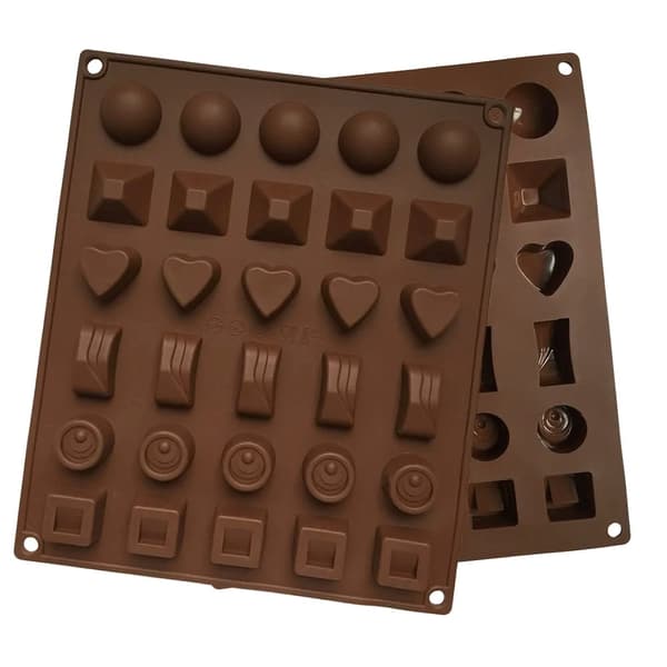 Silikoneforme til chokolade, marmelade og gelé, 6 designs