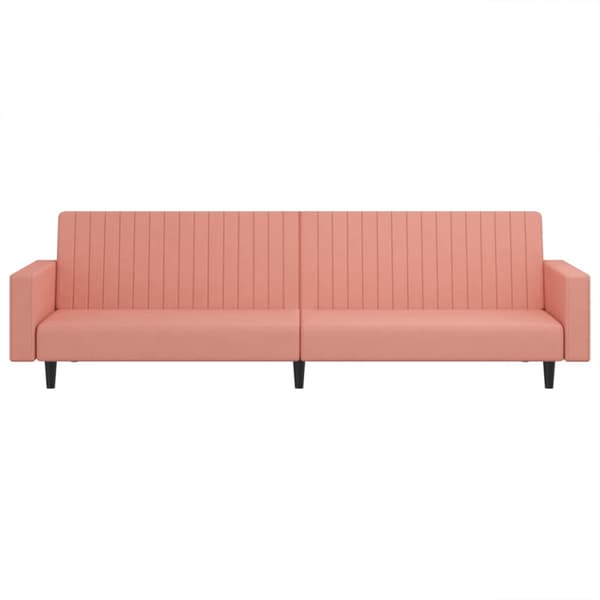 vidaXL 2-sitssoffa, rosa, klädd i sammet