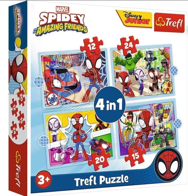 Spideys Team 4-i-1-pussel TREFL