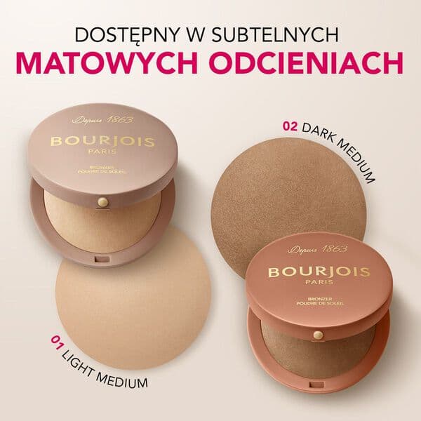 Bourjois Maxi Round Bronzer Contouring Powder - 001 Lys Medium 7g