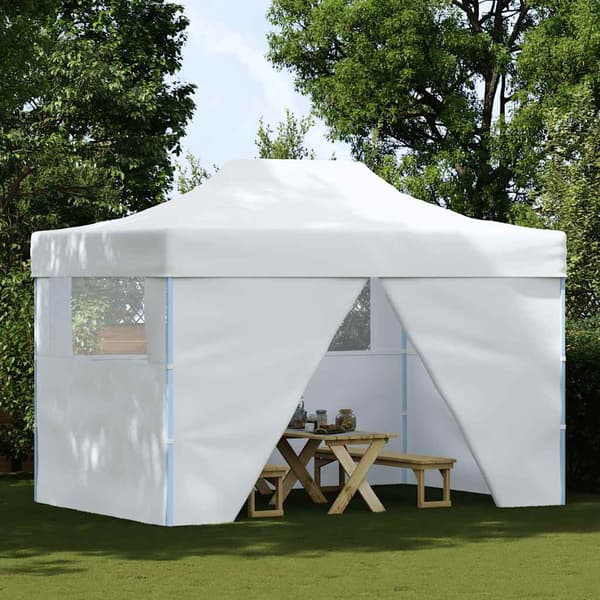 vidaXL professionelt foldbart festtelt, 4 sider, 3x4 m, stål
