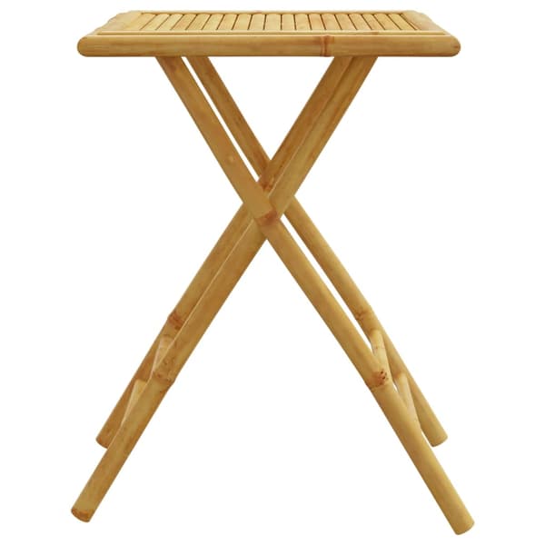 vidaXL Hopfällbart trädgårdsbord 55x55x75 cm bambu