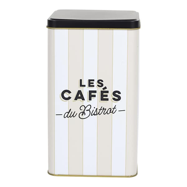 Bistrot kaffeburk beige randig