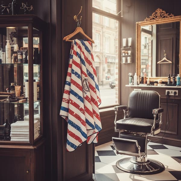 Barberkappe til en stor frisørsalon